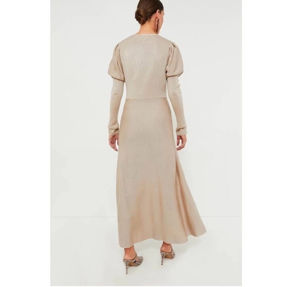 Tuckernuck Pomander Place Maxi Dress Women’s Large Knit Brielle Beige Tan NEW - Picture 2 of 12